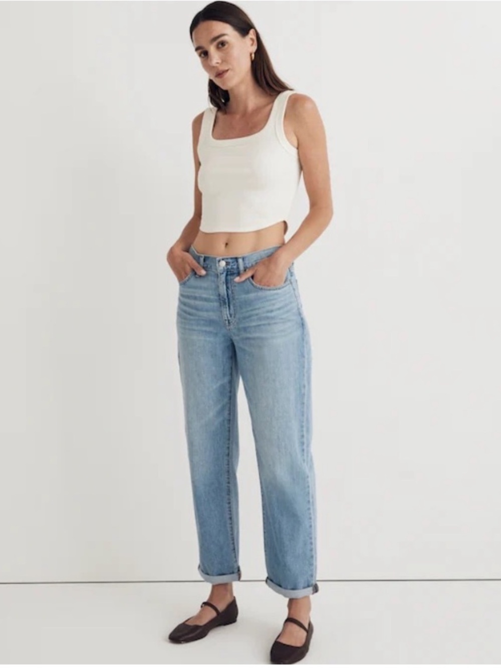 NWT MADEWELL SLOUCHY BOYFRIEND JEAN 30 100% COTTON